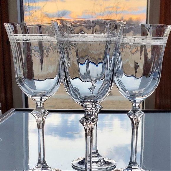 Oneida Other - "Mignon" by Oneida Blown Glass Water Goblets made in Germany 🇩🇪